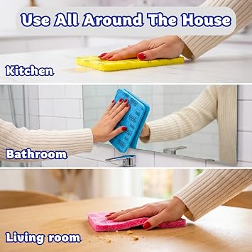 Scrub Daddy Scrub Basics Mop Ups Super Absorbent Sponge Cloths, Pack of 3