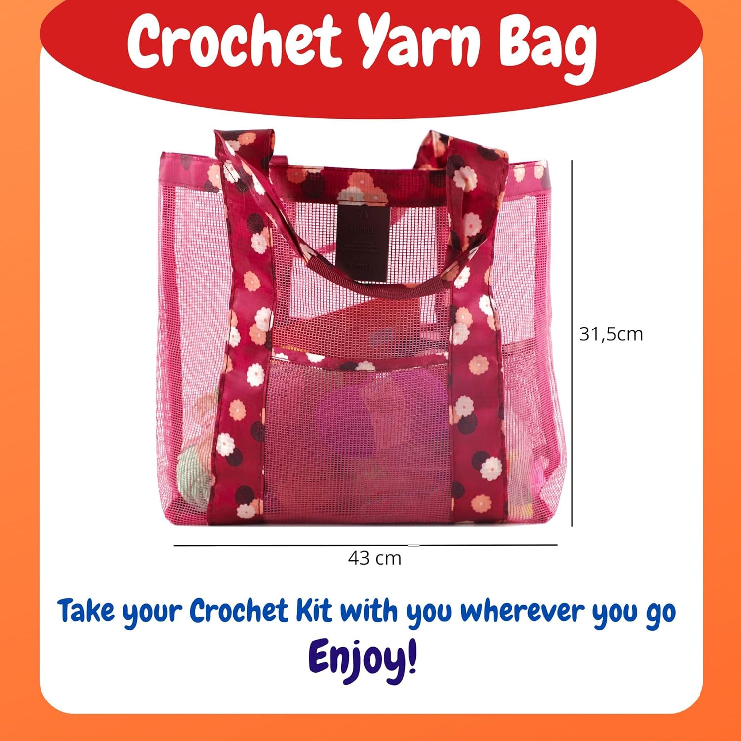 SusggO 92 Pieces Crochet Kit for Beginners Complete Crochet Amigurumi Starter Kit with Accessories, 25g Balls 60% Cotton 40% Acrylic, Carry Bag and Manual Learn Crochet
