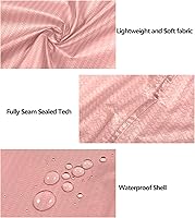Vista 5 de Little Donkey Andy Chaquetas de lluvia impermeables para mujer, ligeras, UPF50, para senderismo, viajes, pesca