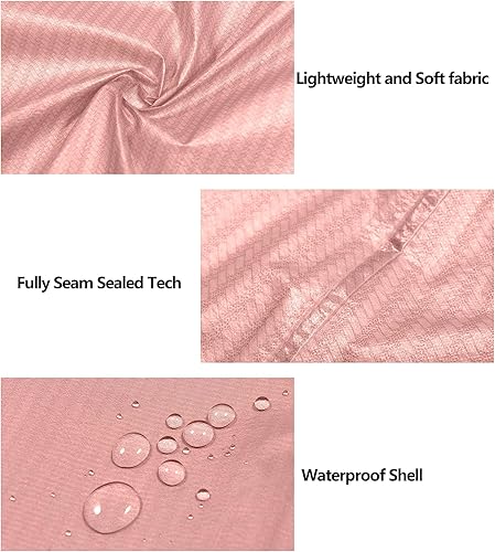 Miniatura 5 de Little Donkey Andy Chaquetas de lluvia impermeables para mujer, ligeras, UPF50, para senderismo, viajes, pesca