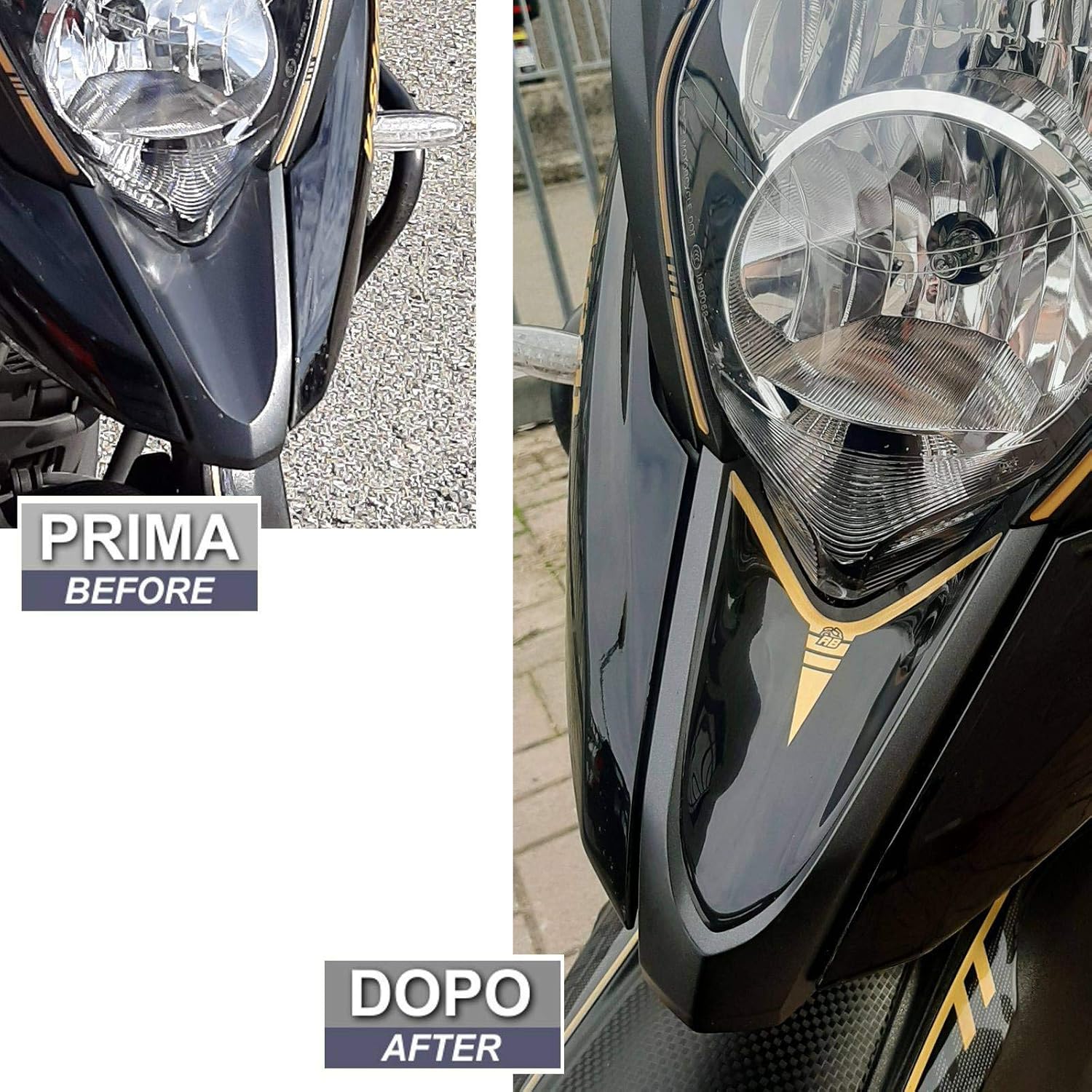 Resin Bike Motorcycle 3D Stickers Compatible with Suzuki V-Strom 650 XT ABS 2020-2021 Black. Front Tip Protection from Bumps and Scratches. Motorcycle Resin Stickers - Made in Italy