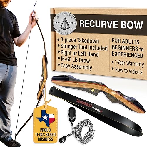 Spyder XL Takedown - Arco recurvo para caza y objetivo de 62 a 64 pulgadas, elevador hecho a mano rápido, preciso y versátil, extremidades de arce