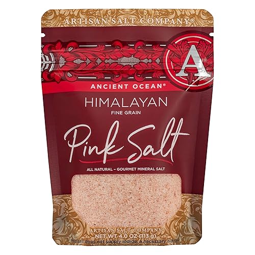Miniatura 1 de Artisan Salt Company Ancient Ocean Sal rosa del Himalaya, fina, bolsa con cremallera, 4 onzas