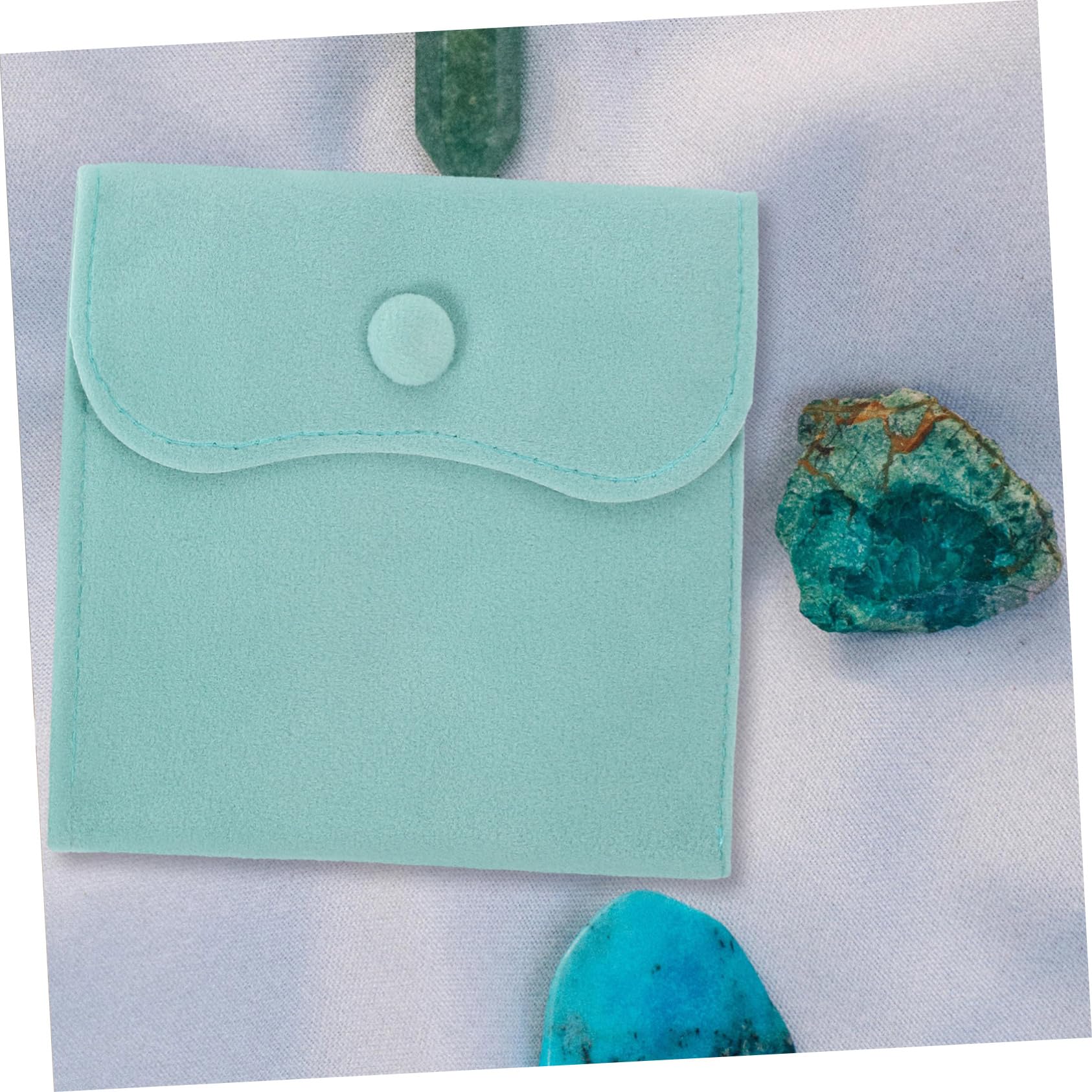 PACKOVE 40stücke Schmuckaufbewahrungstaschen Teiliges Kleine Samtbeutel Mit Druckknopf Für Ringe Ohrringe Und Halsketten Für Hochzeiten Geburtstagsfeiern Und Reisen Aquablau