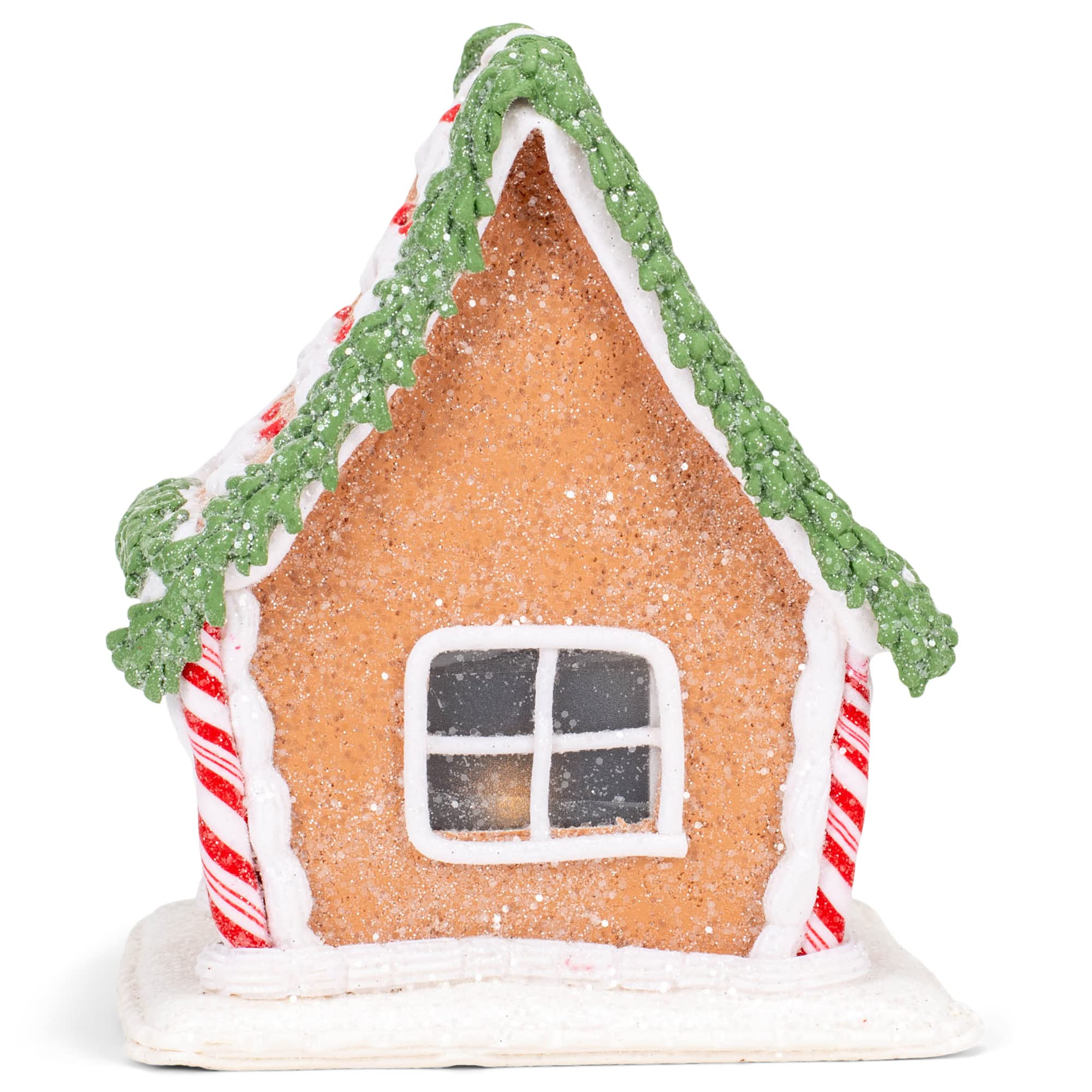 RAZ Imports Holiday Spice Figurine de maison lumineuse en pain d'épices 16,5 cm