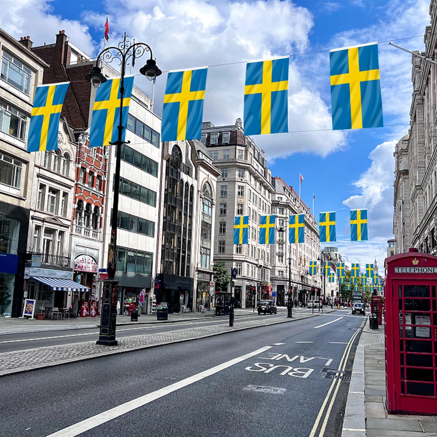 AhfuLife Swedish flag Sweden Flag 3x5 Ft, Large Swedish National Flags for Outside - Double Side with Brass Eyelets for Olympic Party Decorations, Bar Garden Street Decoration Indoor Outdoor - Image 4