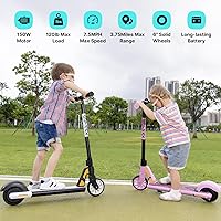 Vista 3 de Gotrax GKS Mini Electric Scooter for Kids 6-12, Max 3.75 Miles & 7.5 Mph by 150W Motor, 6'' Wheel, Thumb Control Easy to Ride & Assemble