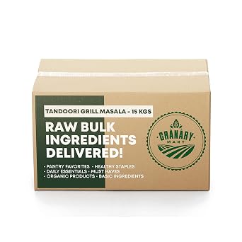 Natural Tandoori Grill Masala Mix by Granary Mart Blend of Exotic & Gourmet Spices Ideal for Seasoning Charred Vegetable, Meat & Chicken GMO Free - Affordable Bulk Rate 33 lbs. Bulk Bag