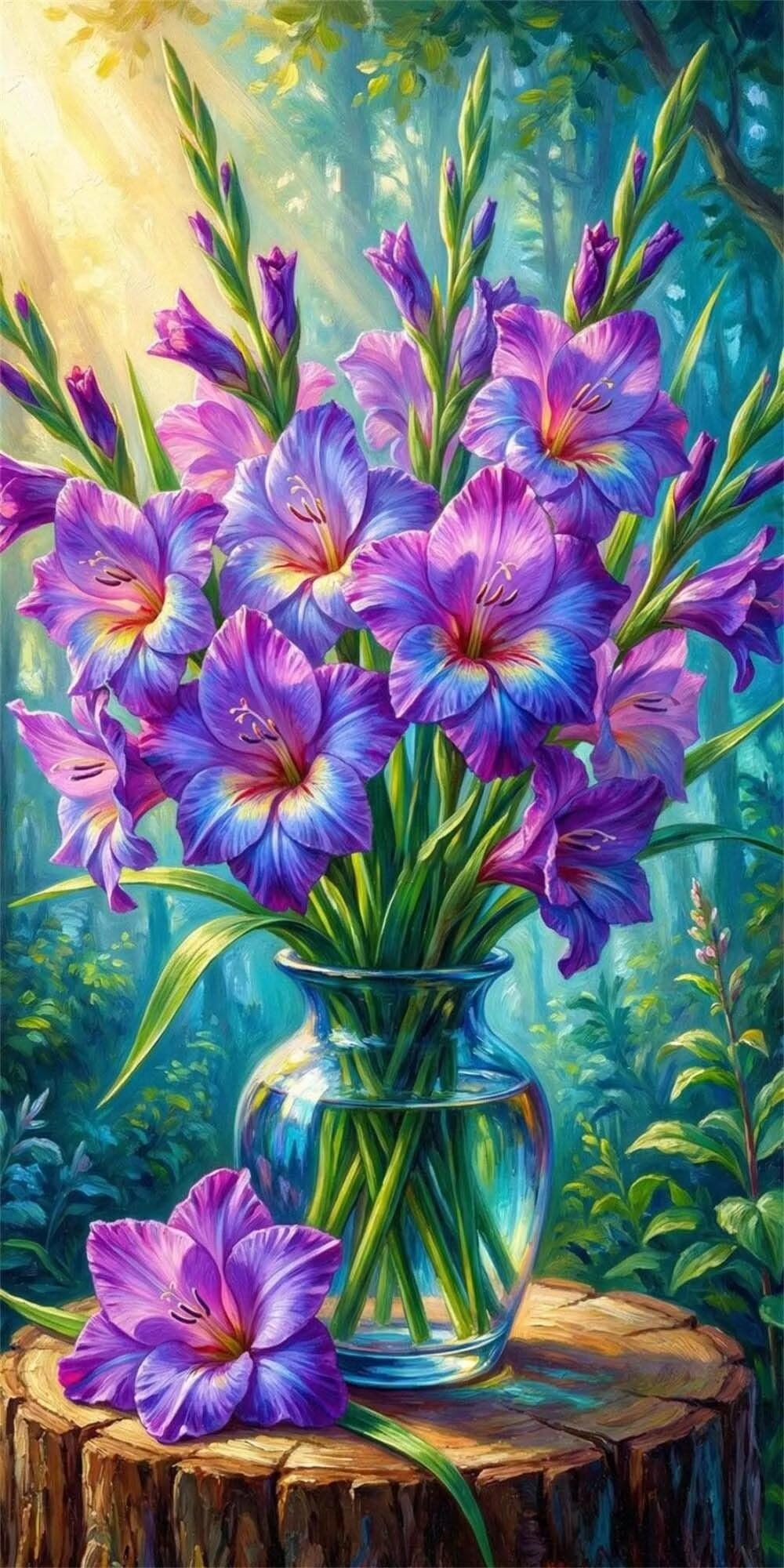 Las duży, diamentowy obraz dla dorosłych, 60 x 120 cm, n5w-860