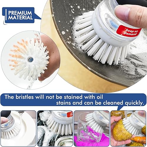 Miniatura 5 de Repuesto de cepillo de palma para cepillo dispensador de jabón OXO  Paquete de 4 cabezales de cepillo de repuesto de limpieza para cepillo de palma