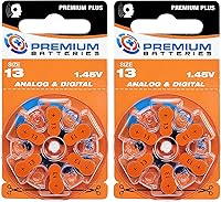 Vista 29 de Premium Batteries Tamaño 10 Batería de audífono de 1.45V Lengüeta amarilla (6 Baterías)