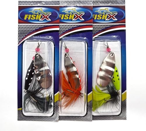 Marble Spinner 3 Piece Fishing Lure Bundle