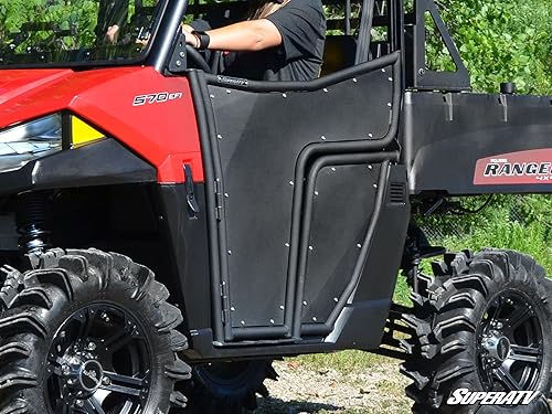SuperATV Media puertas de aluminio compatibles con Polaris Ranger de tamaño mediano 570, 2015+ Polaris Ranger Midsize ETX, 2015+ Polaris Ranger