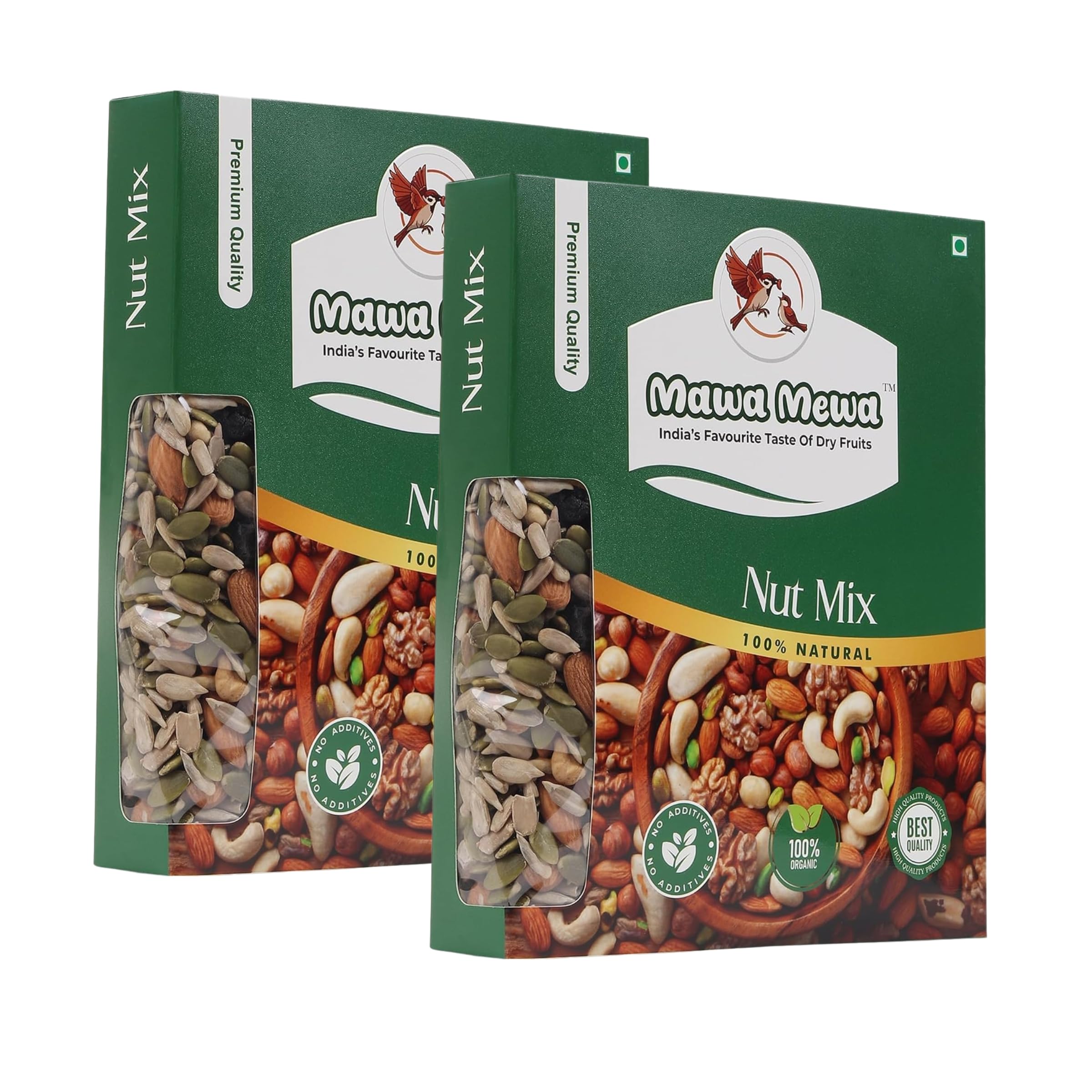 MAWA MEWA Premium Nut Mix | 100% Natural Mixed Dry Fruits | Healthy Trail Mix Snack | Almonds, Cashews, Raisins & Seeds | High Protein Energy Mix (400g, Pack of 02, Natural)-image-47