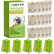 15 Pack Powerful Spider Repellent Indoor & Outdoor Use, Plant-Based Formula Spider Deterrent Indoor Protection, Natural Spider Repellent Pouches for Home Garage Basement, Easy to Use, Safe & Non-Toxic