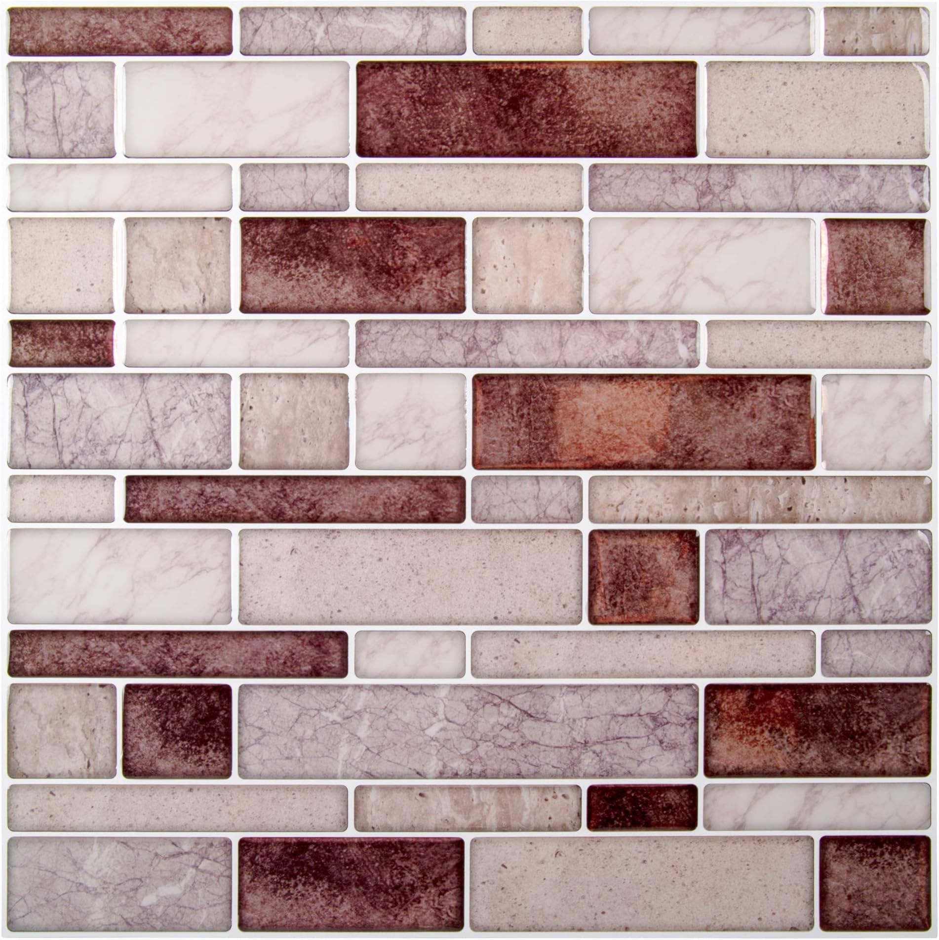 Amazon.com: Truu Design Self-Adhesive Peel and Stick Wall Tiles for ...