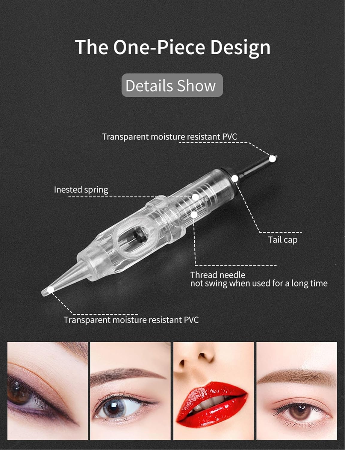 Disposable Eyebrow Tattoo Needles 1R 3R 5R 5F 7F Sterilized Permanent Makeup Cartridge Needles