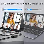 USB C to Ethernet Adapter, WAVLINK 2.5G USB LAN Adapter, Compatible with Laptop, PC with Windows 7/8/10, XP, Vista, Mac OS 10.6 or Higher