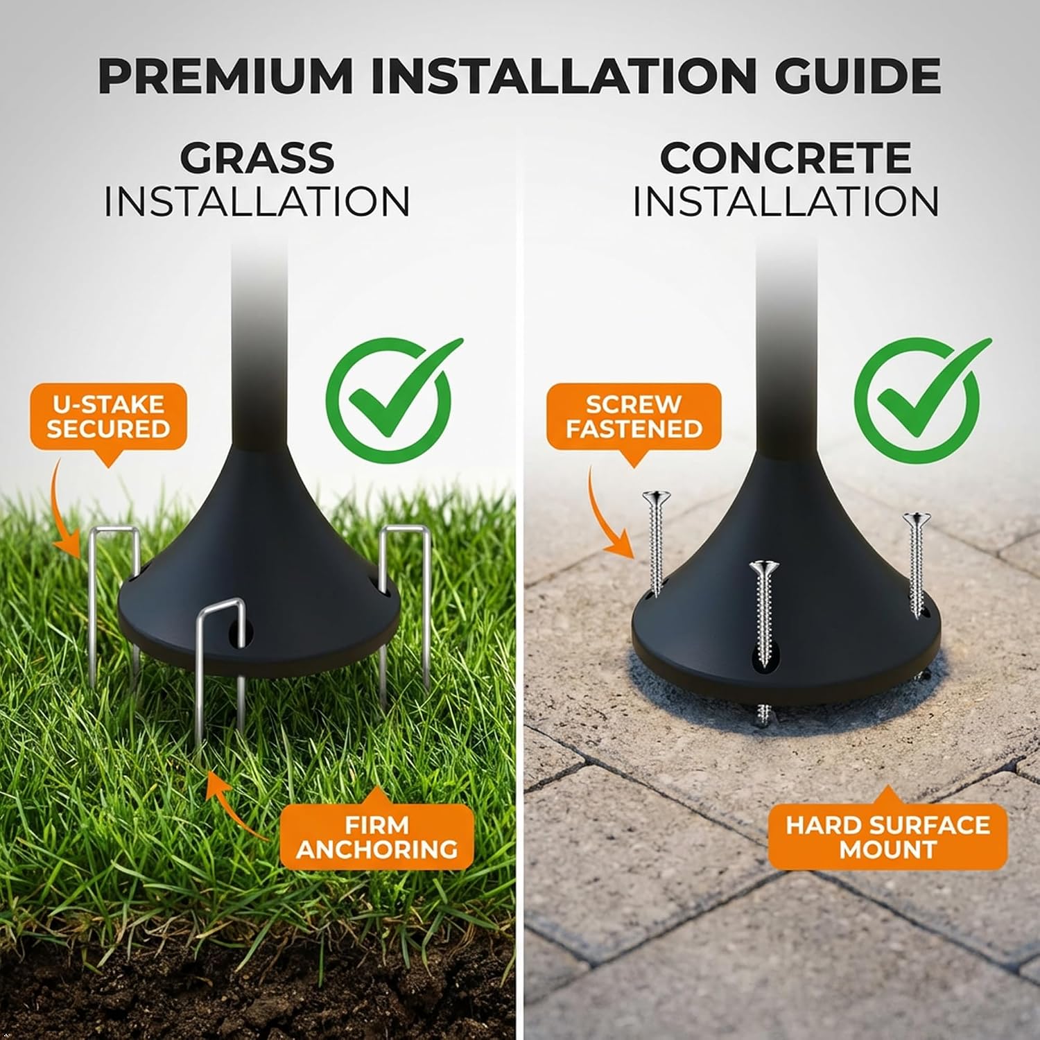 PEATOP 73” Solar Lamp Post Light Outdoor, 3-Head Aluminum Solar Post Light for Yard, Garden, Lawn, Pathway, 90Lm Dusk to Dawn Waterproof Solar Floor Lamp with Replaceable Bulbs, Warm White