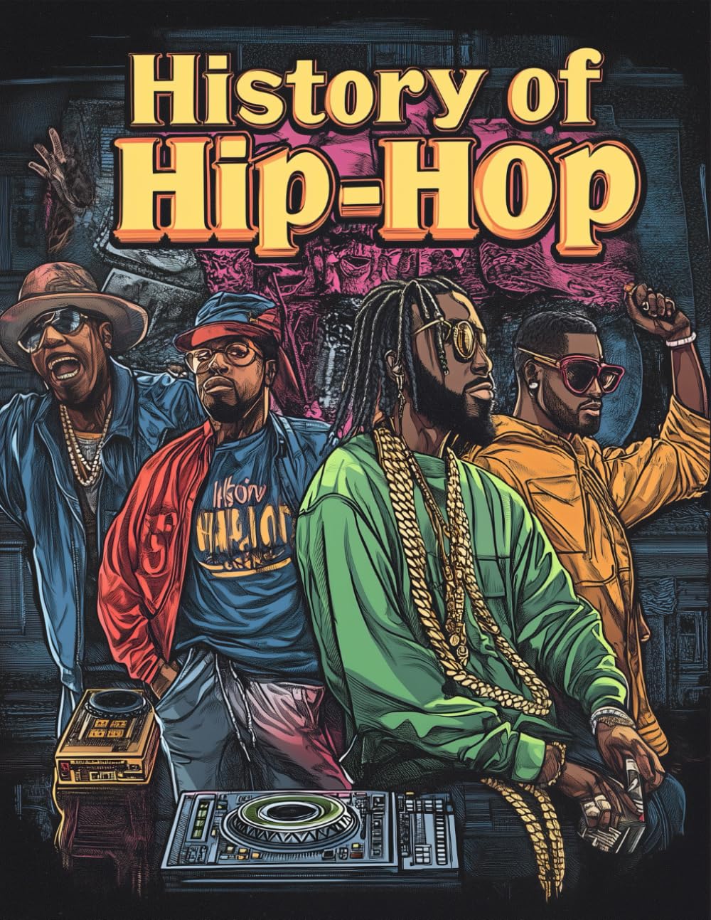 History of Hip-Hop: Urban Rap Coloring Book for Adults and Teens