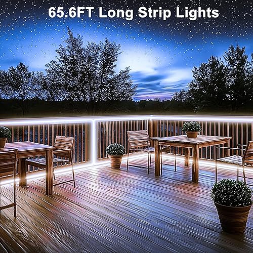 Miniatura 2 de echosari Tira de luces LED de 65.6 pies, tira de luces ultra brillantes de 6000 K con temporizador regulable, 2400 luces LED de cinta flexible para