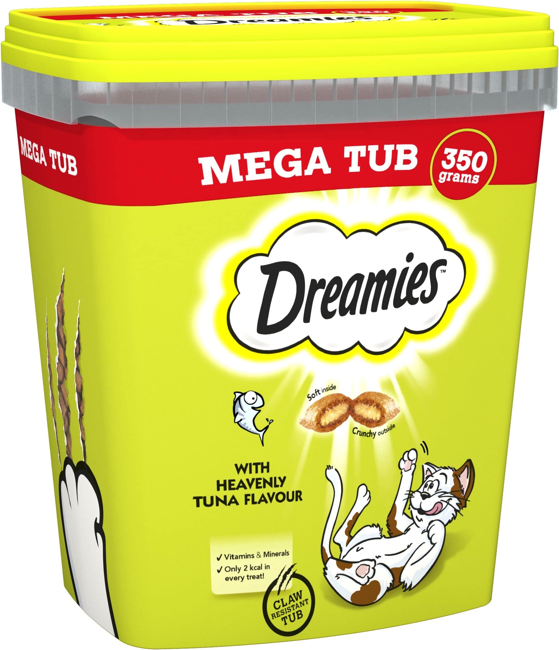 – Dreamies Cat Treats, Tasty Snacks with Delicious Tuna Flavour, Pack of 2 (2 x 350 g)