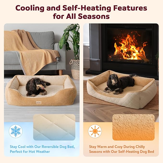 Cama Ortopédica Perro Mediano Con Espuma Memoria y Reversibl miniatura 4