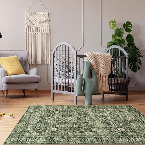 Miniatura 9 de Alfombras vintage de pasillo de cocina antideslizantes, lavables, florales bohemias, de 2 x 8 pies, alfombras de pasillo que no se desprenden para