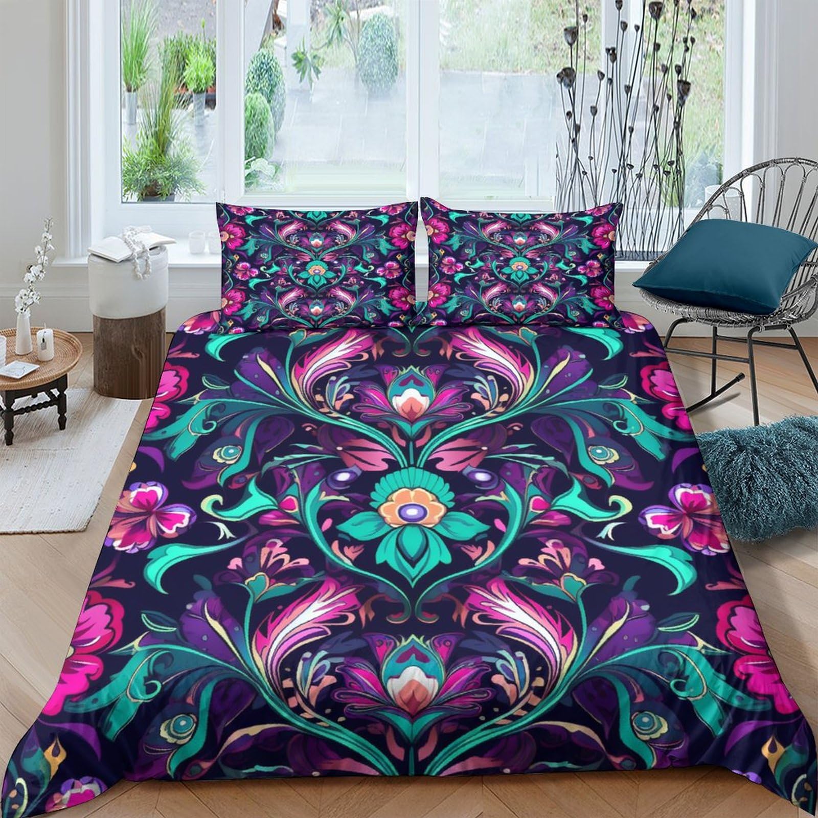 Housse de couette hypoallergénique 220x240 anti-acariens microfibre