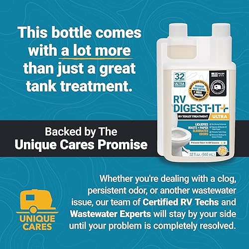 Miniatura 7 de Tratamiento único para inodoro de autocaravana Digest-It Ultra, 32 usos, súper concentrado, elimina olores, licua desechos, tratamiento preventivo