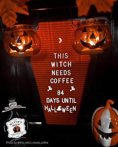 Miniatura 13 de Nomnu Tablero de letras con forma de ataúd y fieltro negro, decoración gótica y mensajes, regalos de terror y espeluznantes, 17 x 10.5 pulgadas, 500