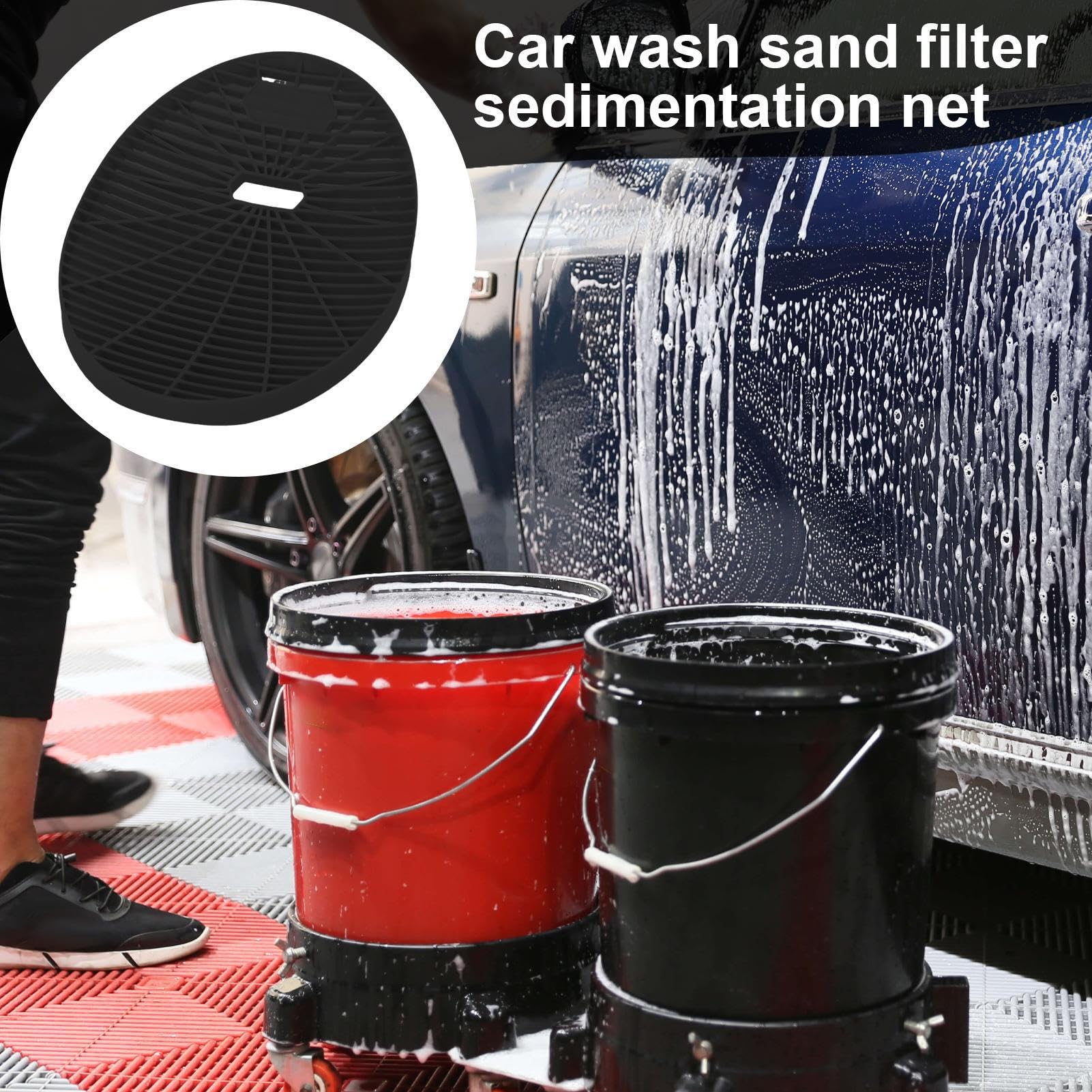 Filtre pour Seau de Lavage Auto | Seaux de Lavage pour Détail Automobile - Insert Filet Capteur Séparateur pour Lavage Automobile Et Détailing