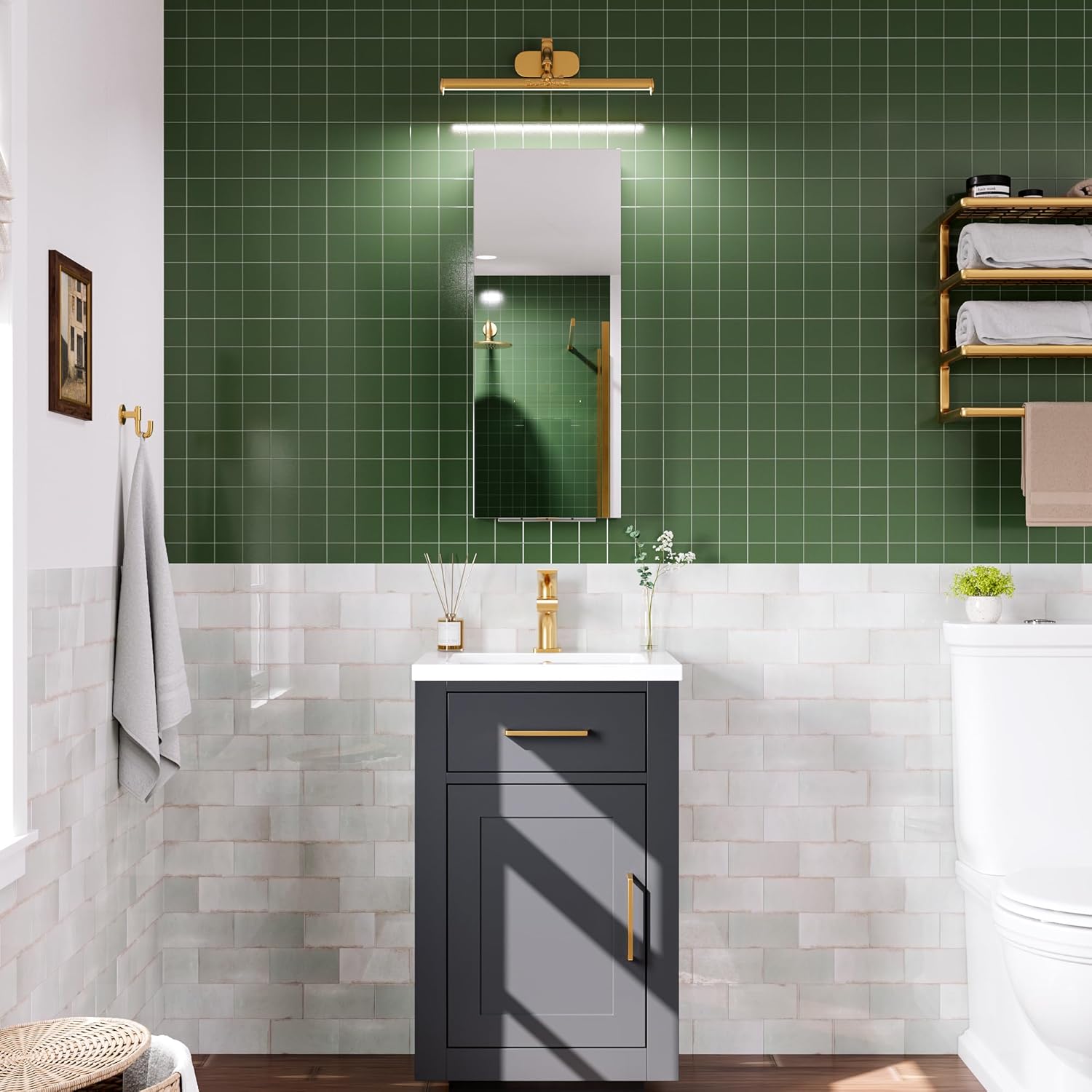 Bathroom Mirror Cabinet with Storage - Wall Mounted Medicine Cabinet, Adjustable Shelves for Versatile Storage, Space-Saving for Small Space, 12x30, Left (12x30-Left, Single Door)