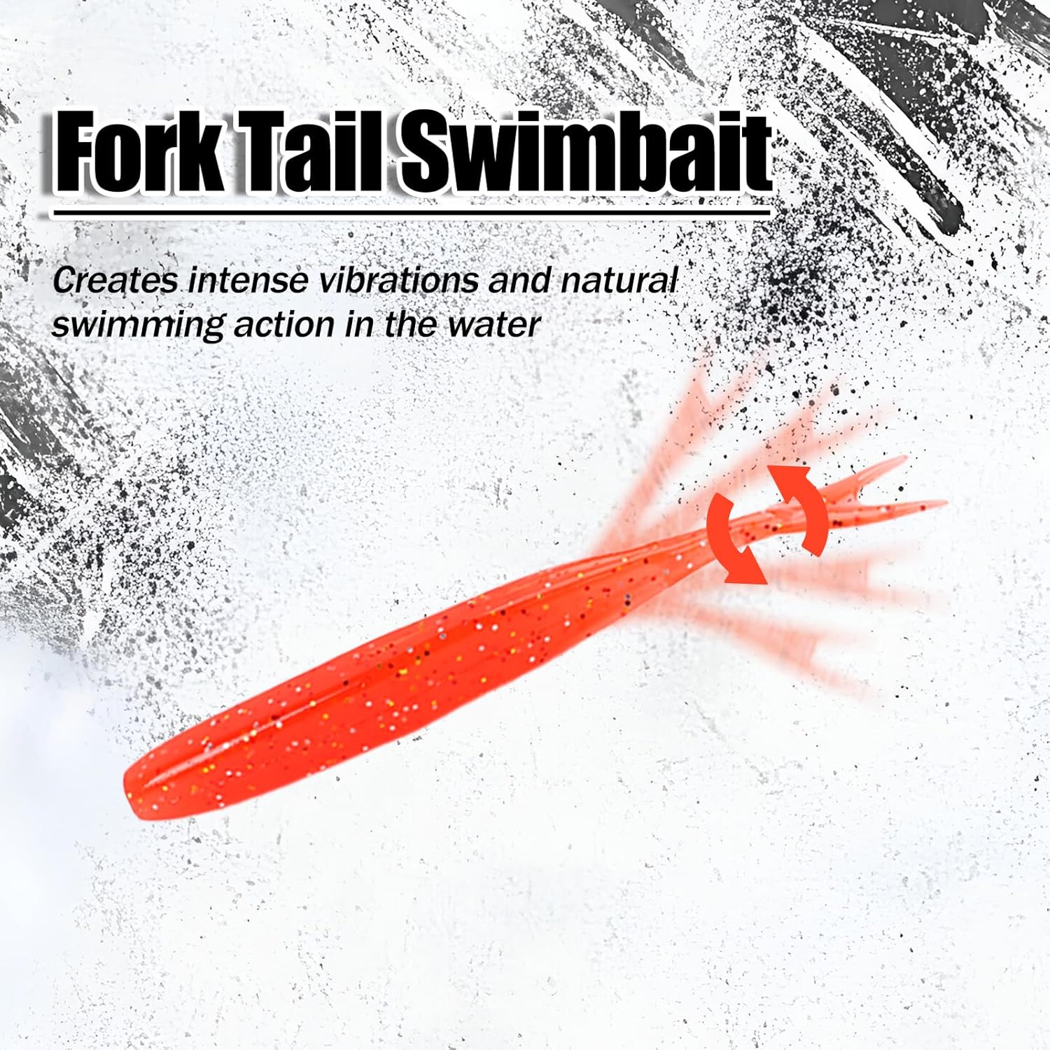 Crappie Lures Split Tail Soft Plastic Baits 30pcs with Jig Heads 1/8oz/25pcs for Panfish Bass Walleye Catfish Fishing Lures