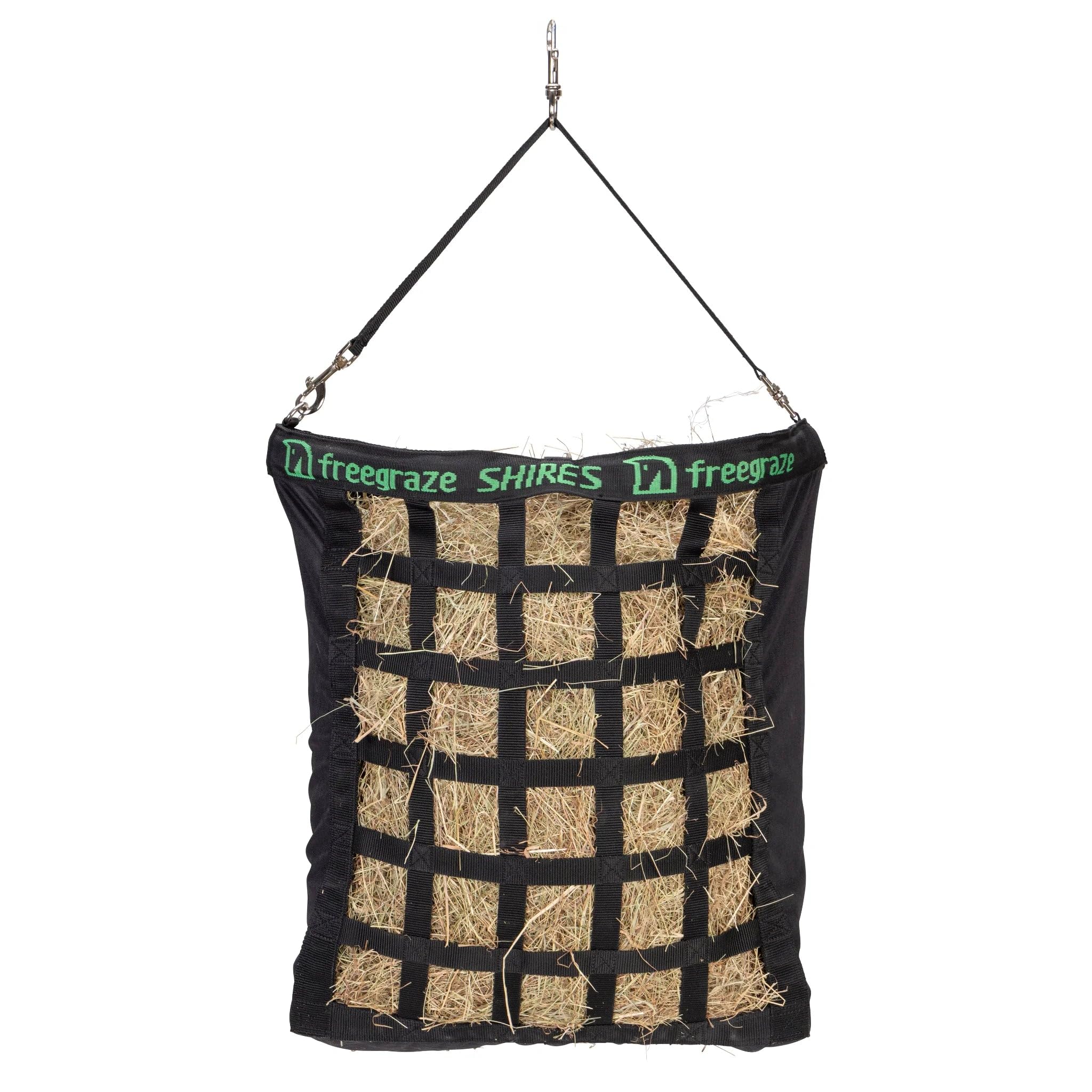 Shires Freegraze Deluxe Web Front Hay Bag - Small, Black - Slow Feed Horse Feeder Default Title