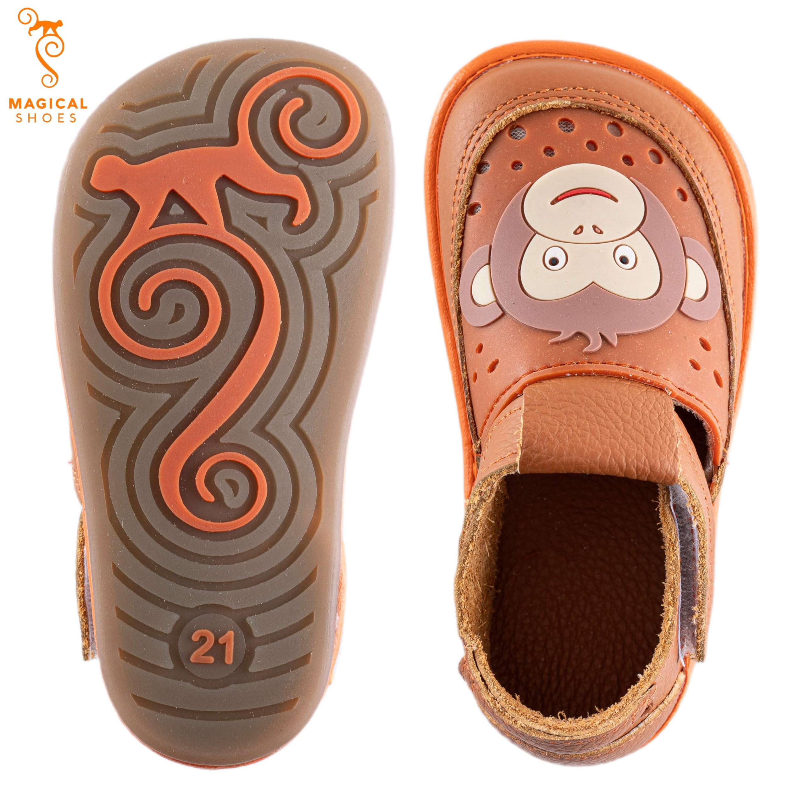 Magical Shoes Barfußschuhe Kinder, Barefoot Kids, weiche Lauflernschuhe, geschlossene Sandalen Mädchen & Jungen, Krabbelschuhe, Minimalschuhe, Frühling - Sommer, Klettverschluss