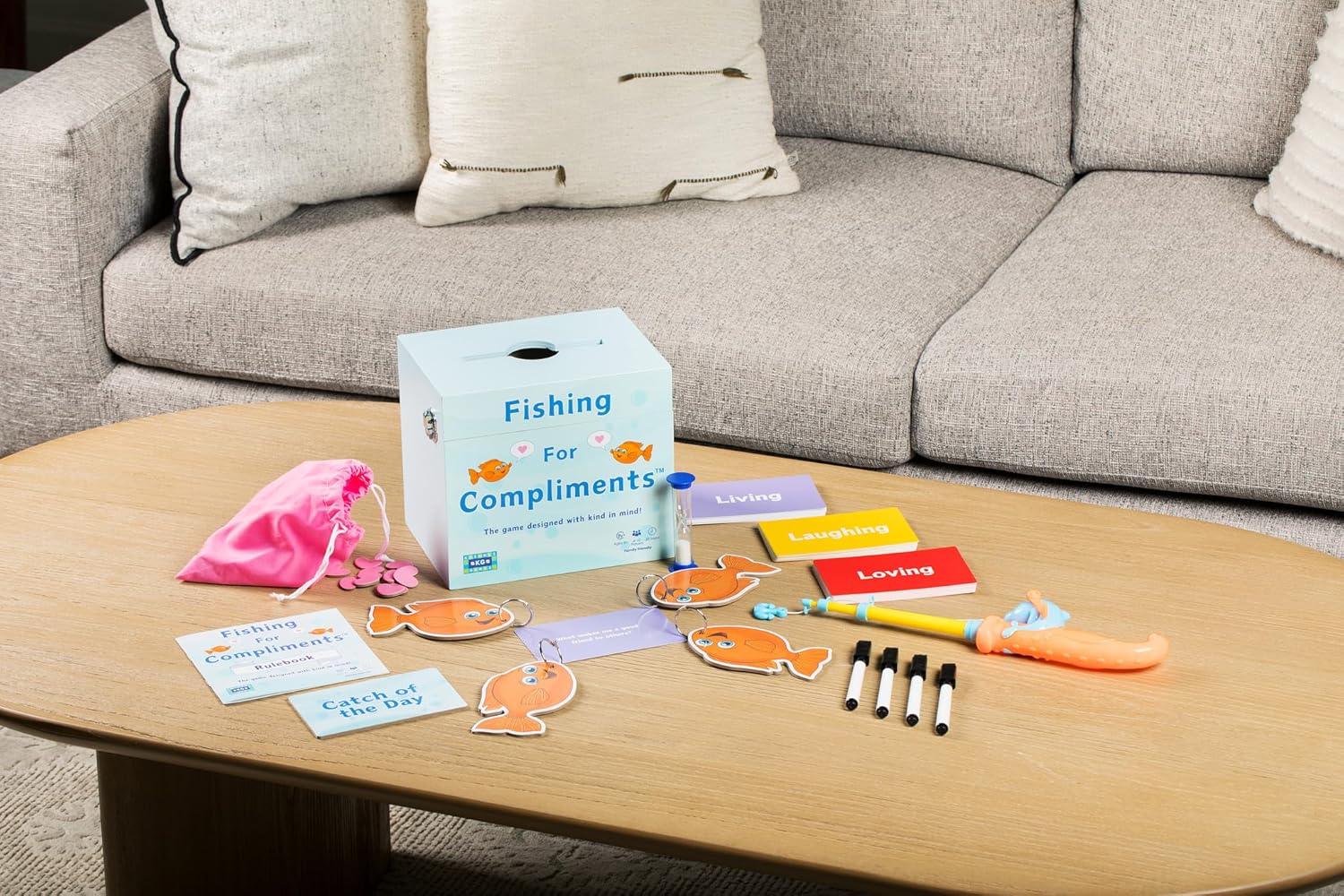 Fishing for Compliments – NEW Kindness Card & Board Game for Kids, Teens & Adults | Positive Family, Classroom & Party Game Promoting Wellness, Fun, Inclusivity, Community, Respect & Mental Health