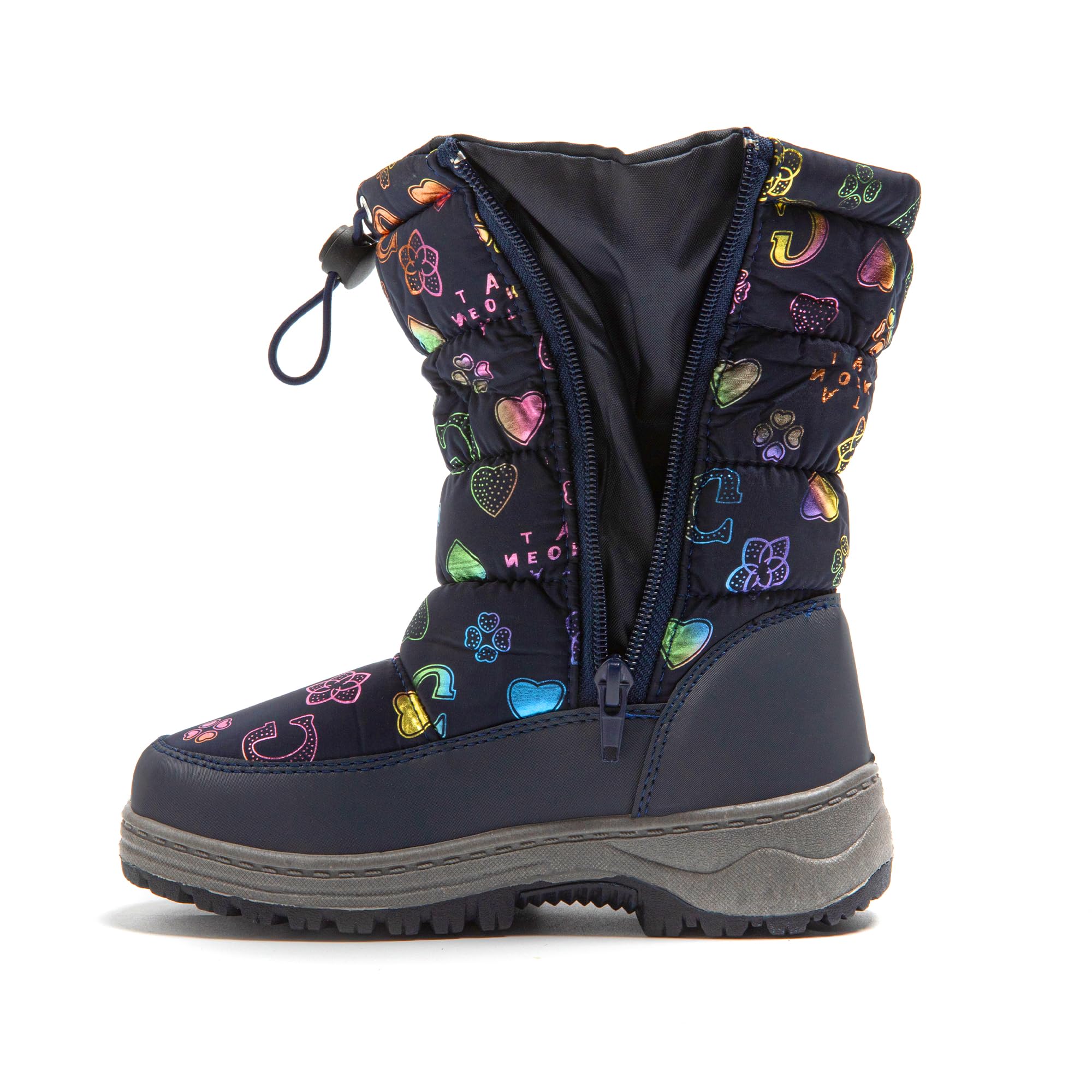 JOMIX Bottes de Neige Enfant Fermeture éclair Bottines Fourrure Fille Garçon Chaussures d'hiver pour Enfants Chaude Antidérapante