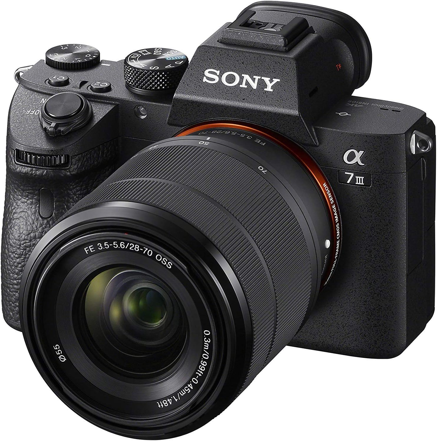 Sony Alpha A7 III 4K Digital Camera & 28-70mm FE OSS Lens with 64GB Card + Battery & Charger + Backpack + 3 Filters + Tripod + Tele/Wide Lens Kit