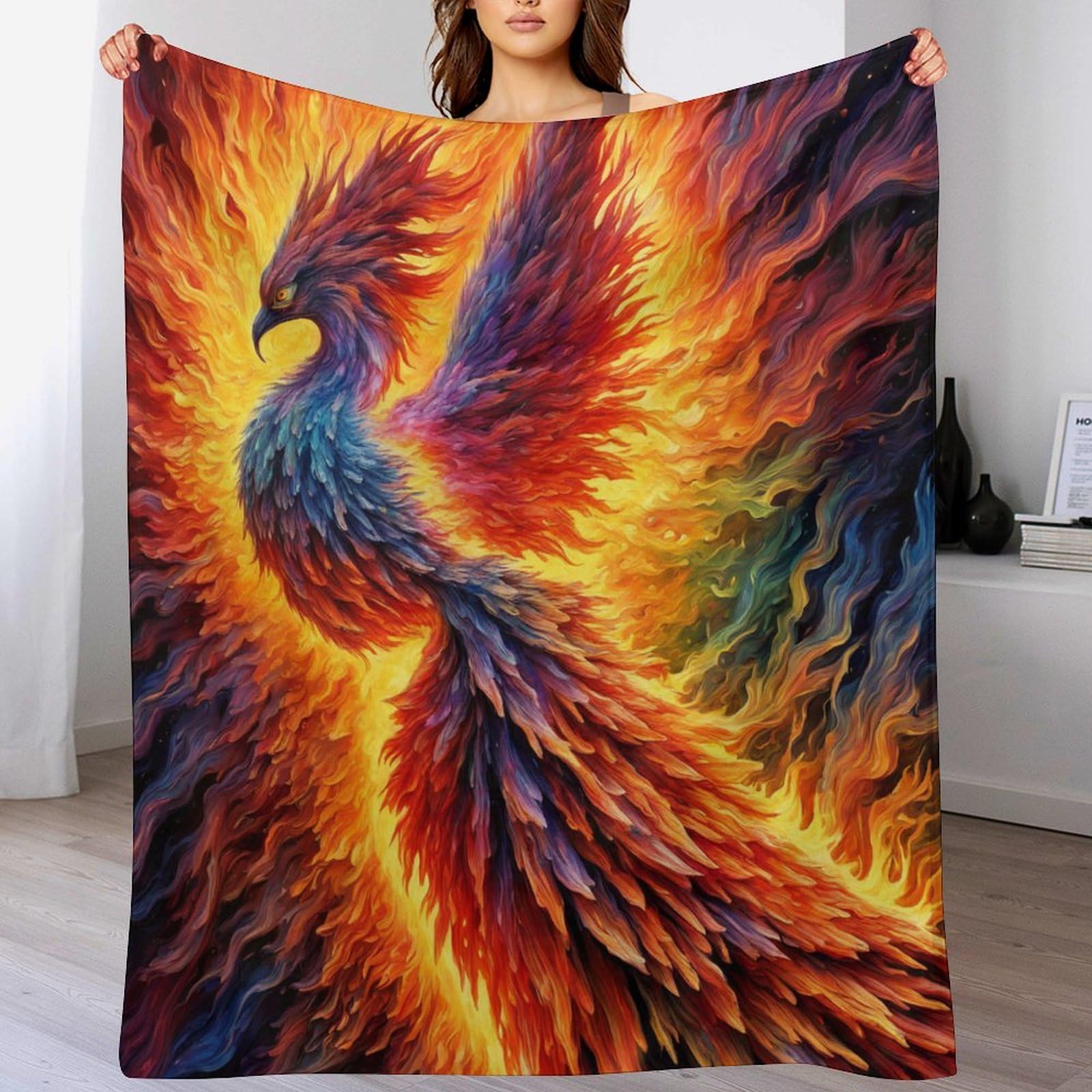 Couverture canapé Phénix en flannel douce 140x180cm pour toutes saisons