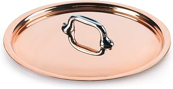 Mauviel Made In France MHeritage Copper 150s 6118.28 11-Inch Lid with Cast Stainless Steel Handle