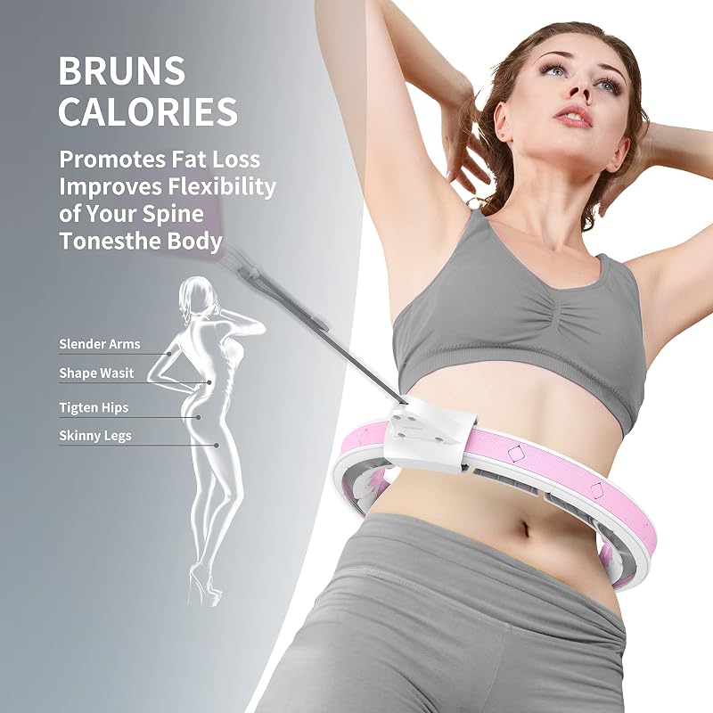 PROIRON Fitness Hula Hoop 1,2-1,8 kg Súlyozott Habszivácsozás 73-98 cm