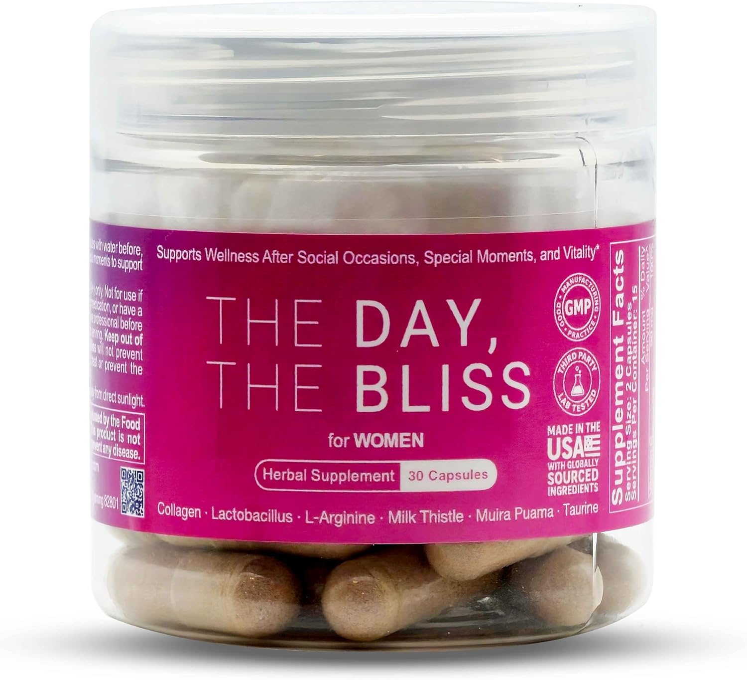 TDTB 3-in-1 Herbal Capsules | Supports Wellness After Social Occasions, Special Moments & Women’s Vitality | Feel Better After Drinking & Liver Support | Milk Thistle & DHM | 15 Servings As Needed