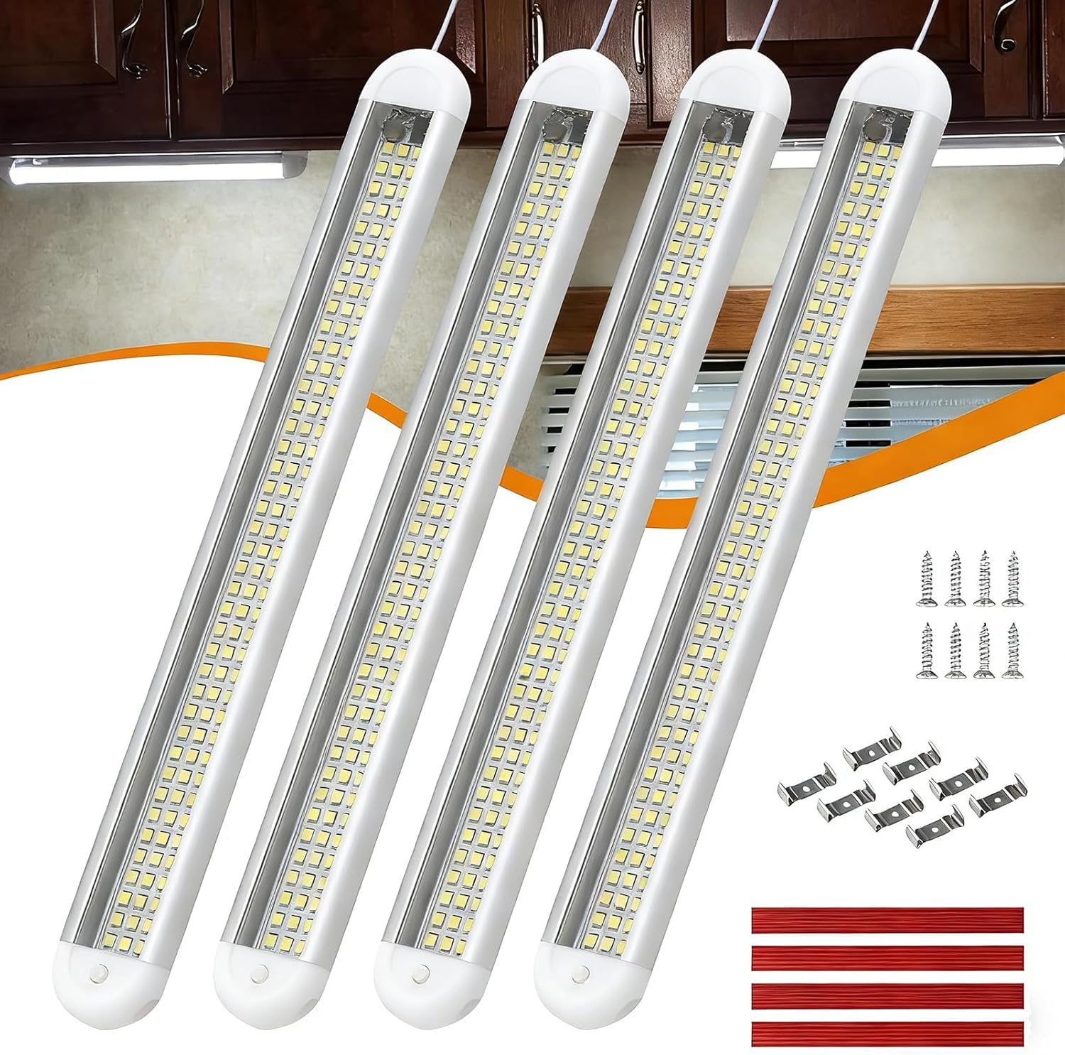RVZONE 12V LED Interior Light Bar | 120LEDs 1800LM 8W DC 12 Volt