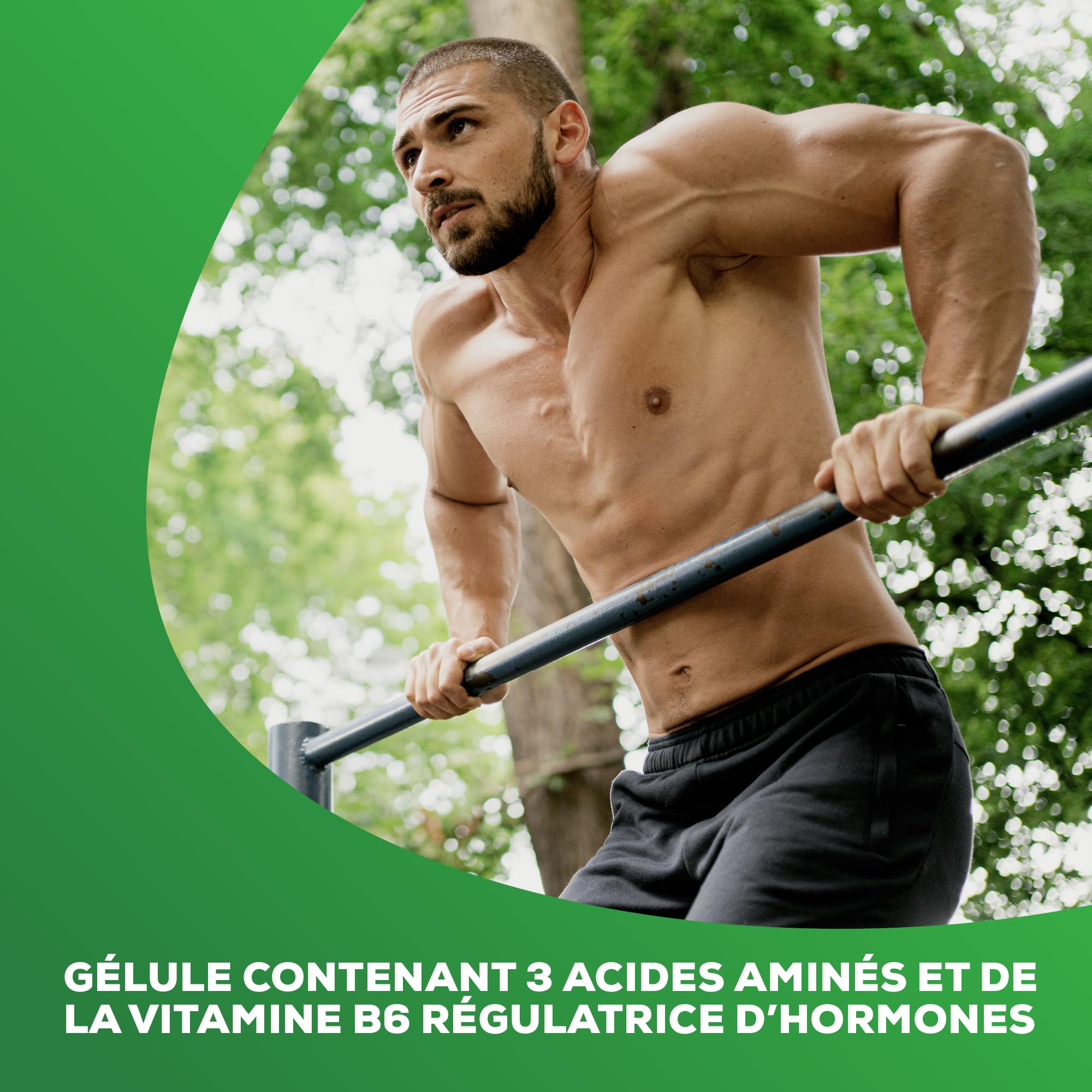 BioTechUSA GH | Régulateur Hormonal | avec Acides Aminés et Vitamine B6 | Augmente l'Hormone de Croissance | Construit du Muscle | Réduit la Graisse | 120 gélules
