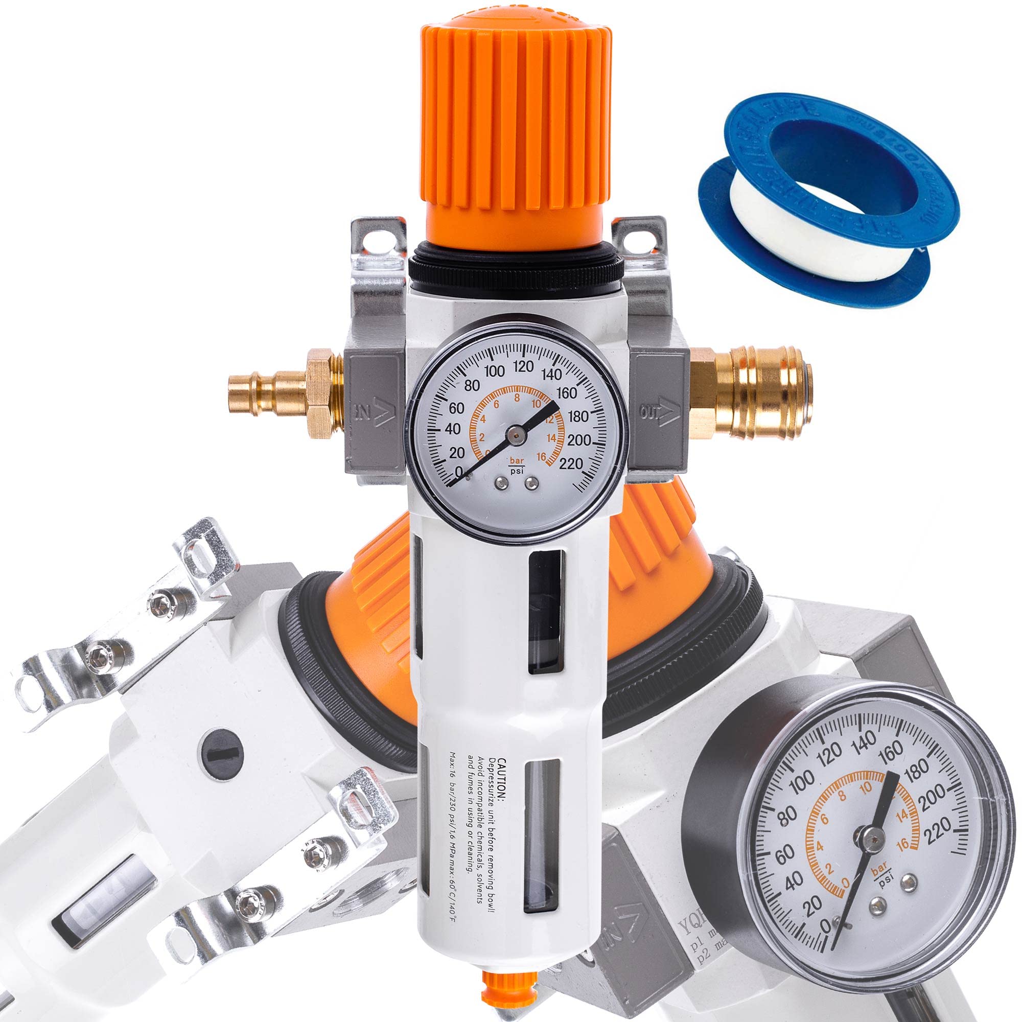 Filtro aria compressa Unità di manutenzione riduttore di pressione regolatore per compressore 0,005UM