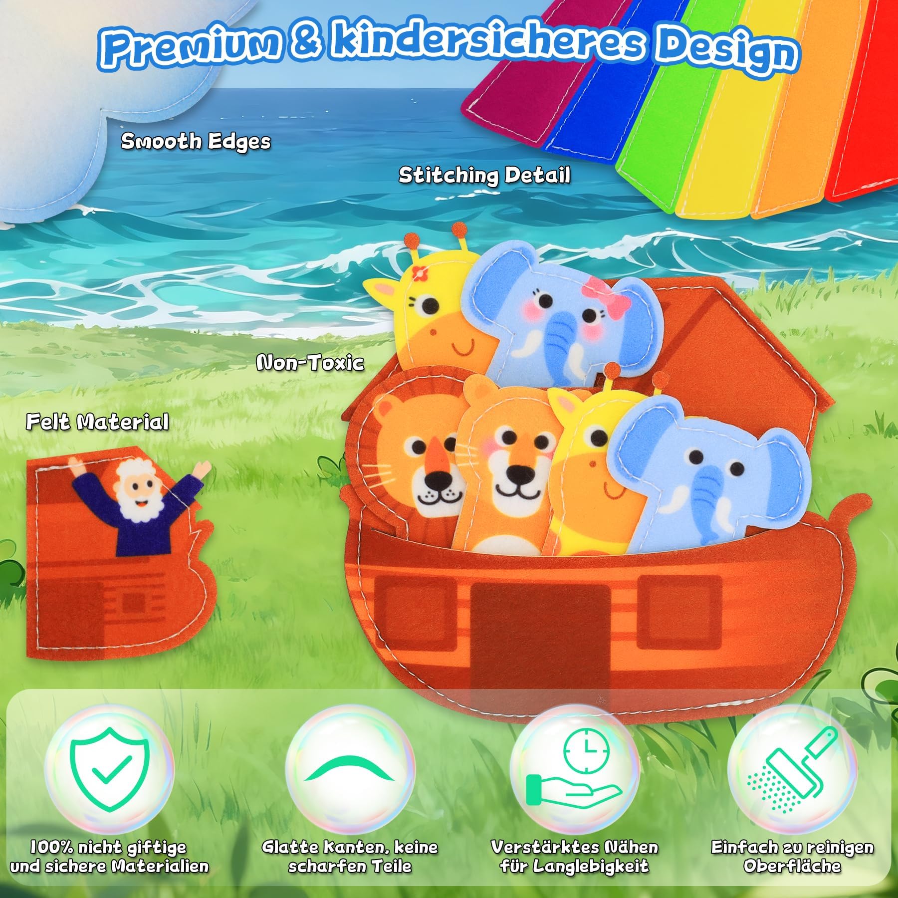 Busy Board a partire da 1 anno – Giocattoli a partire da 1 2 3 anni Quiet Book Montessori giocattolo per lo sviluppo di abilità fini, giocattolo educativo precoce per bambini giocattolo