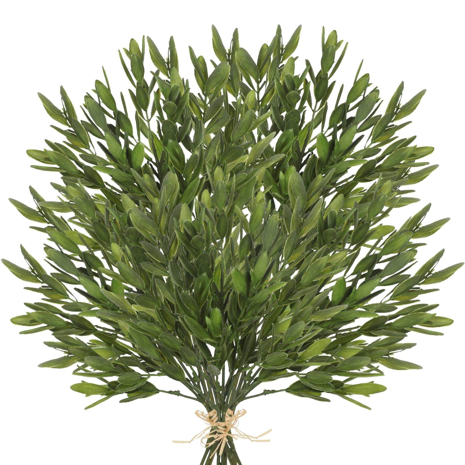 Briful 5er-Set Künstliche Herbstzweige – 37 cm Olivenstiele Kunstzweige Dekoblätter Olivgrün für Herbstdeko, Tischdeko zu Erntedank, DIY-Blumengesteck
