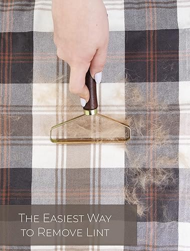 Miniatura 3 de Pascal Removedor de pelusa portátil | Afeitadora de tela de cepillo reutilizable de doble cara rodillo de metal para mascotas para alfombra y sofá|