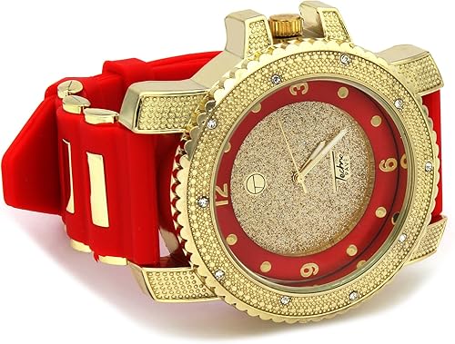 Miniatura 2 de Techno Pave Hip Hop Inspired Mens Bling-ed Out Watch - 52mm Case Size - Quartz Movement
